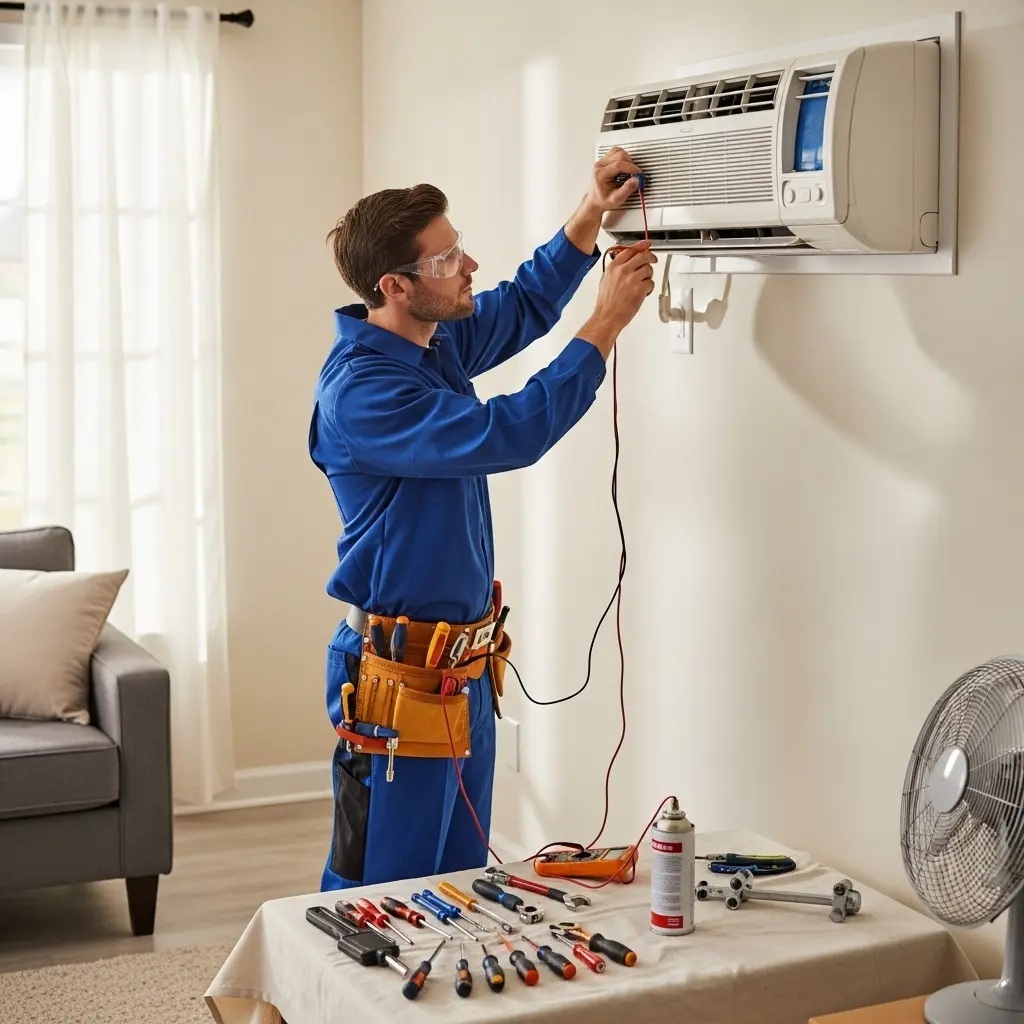 Çeşme Ariston Ariston klima gaz dolumu ve bakım – Enerji verimliliği artırıldı. - Teknik servis örneği